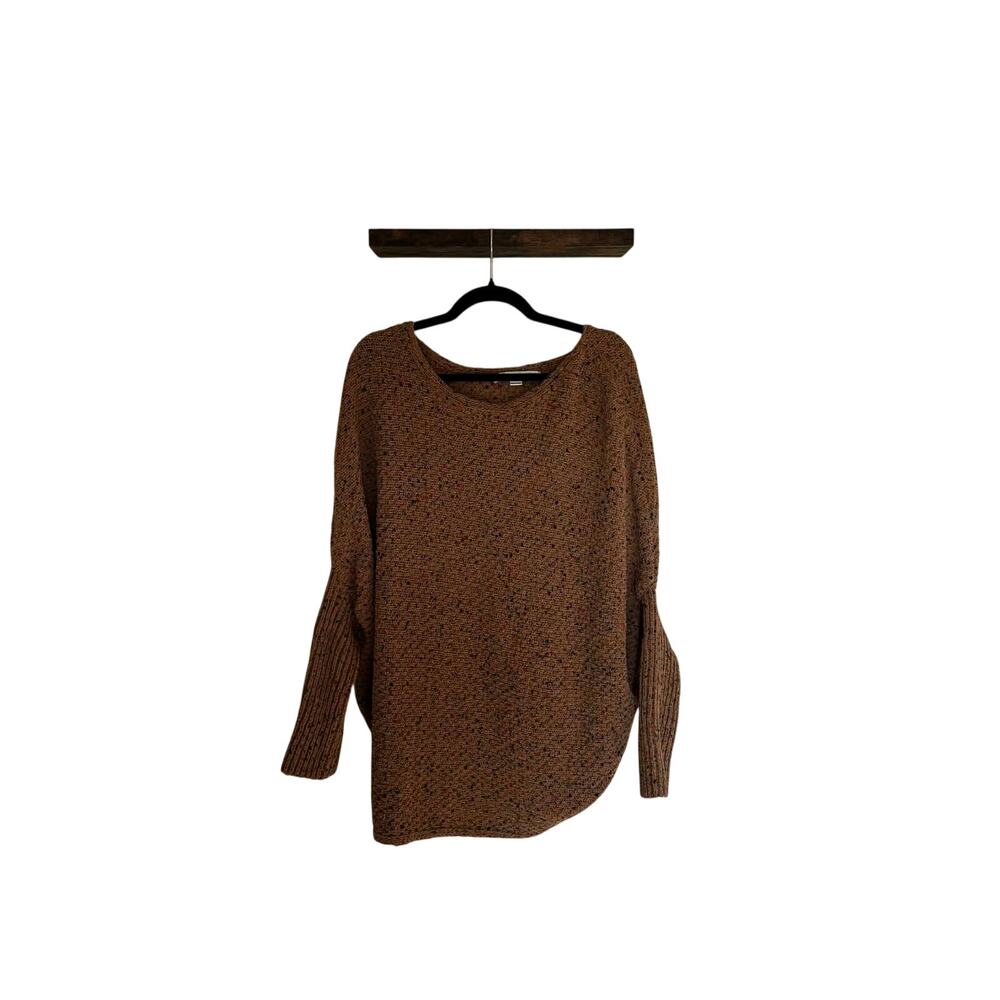 Oversized Chunky Knit Confetti Sweater‎ in Warm Taupe